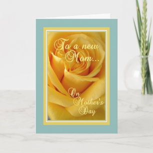 To a new Mom on Mother's Day-Yellow Rose Card