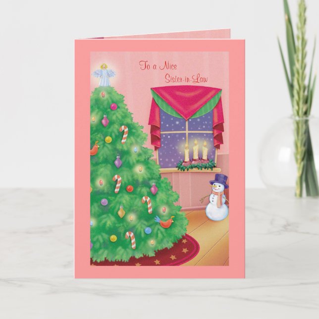 To a Nice Sister in Law Holiday Card (Front)