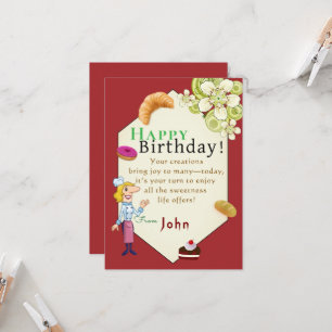 To a pastry chef card