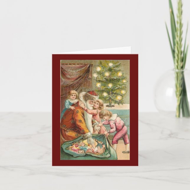 To A Son Santa Holiday Card (Front)