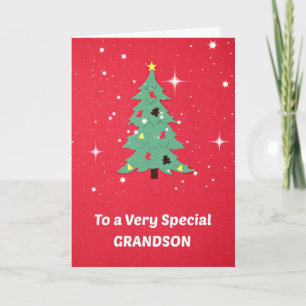 To a Very Special Grandson Holiday Card