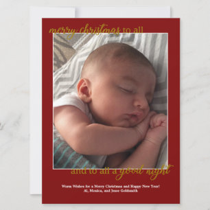 To All a Good Night Holiday Card, Vertical Card
