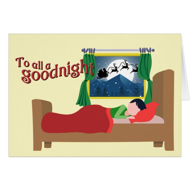 "To All a Goodnight" Guest Card (Front Horizontal)
