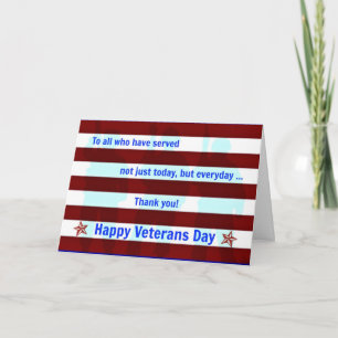 To all who have served ... Happy Veterans Day Card