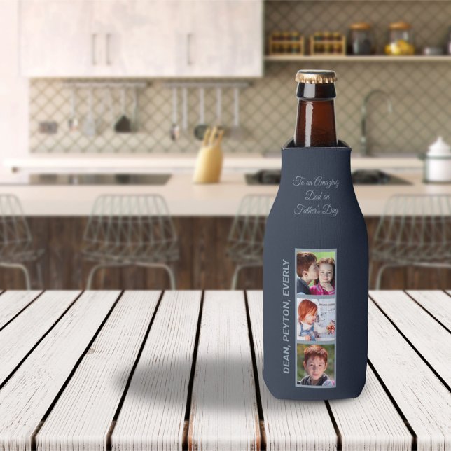 To an Amazing Dad on Father’s Day Photo Bottle Cooler (Creator Uploaded)