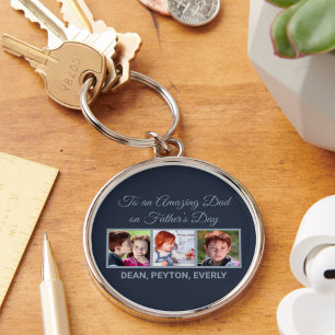To an Amazing Dad on Father’s Day Photos Keychain