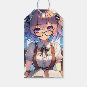 To and From Birthday Anime Girl Gift Tags