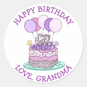 To and From Birthday Classic Round Sticker
