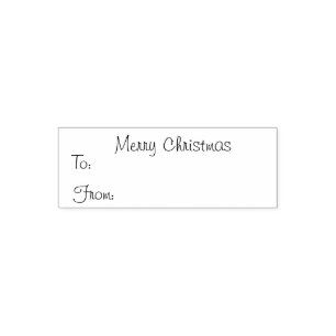 To and from Merry Christmas Gift Tag Crafting Self-inking Stamp