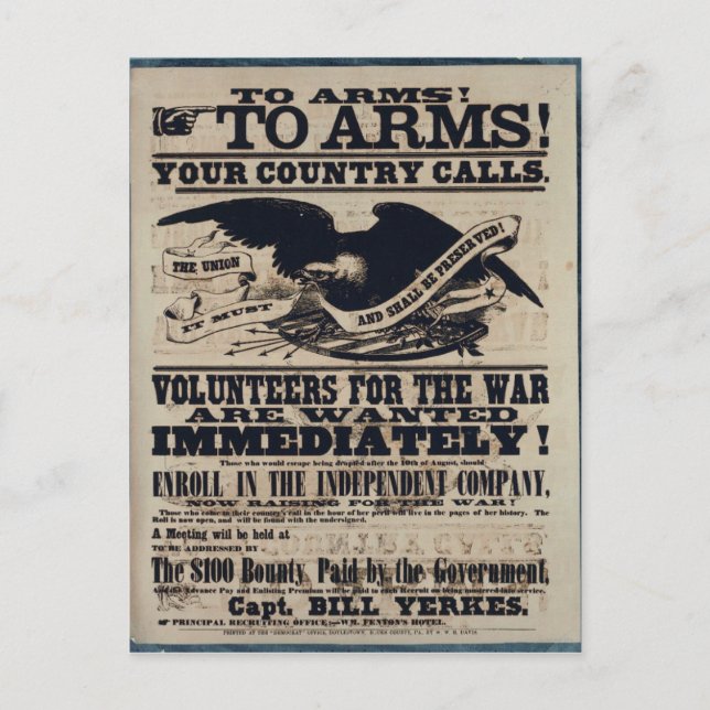 To Arms! Postcard (Front)