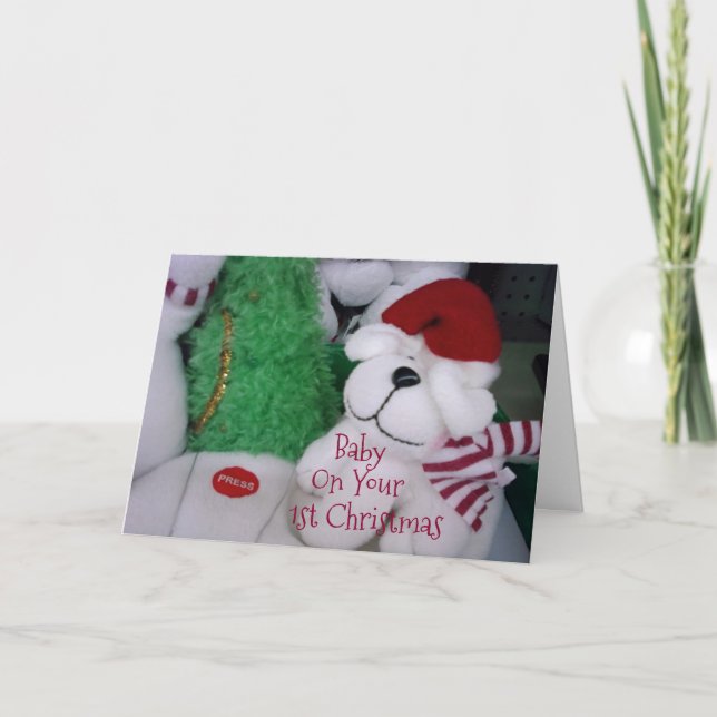 TO BABY ON "YOUR FIRST CHRISTMAS" HOLIDAY CARD (Front)