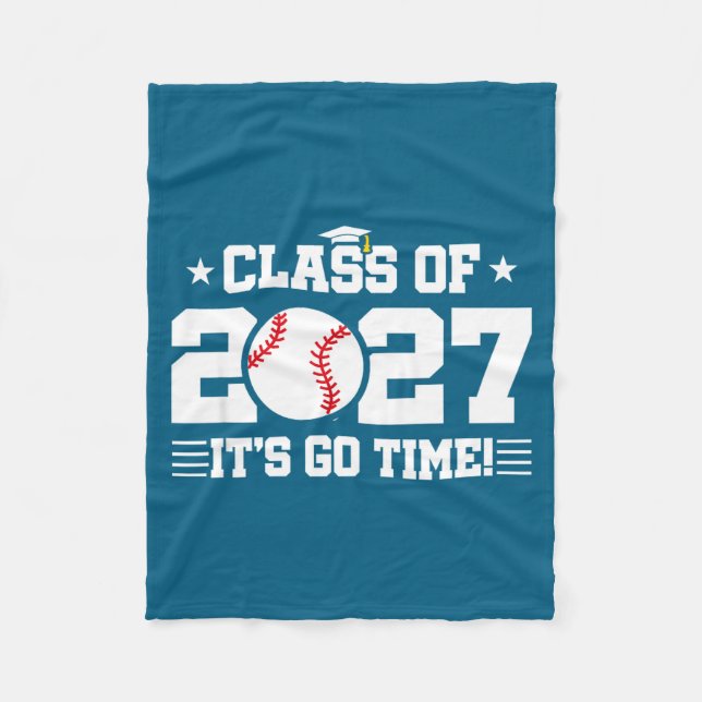 To Back School 2027 Baseball 2027 Fleece Blanket (Front)