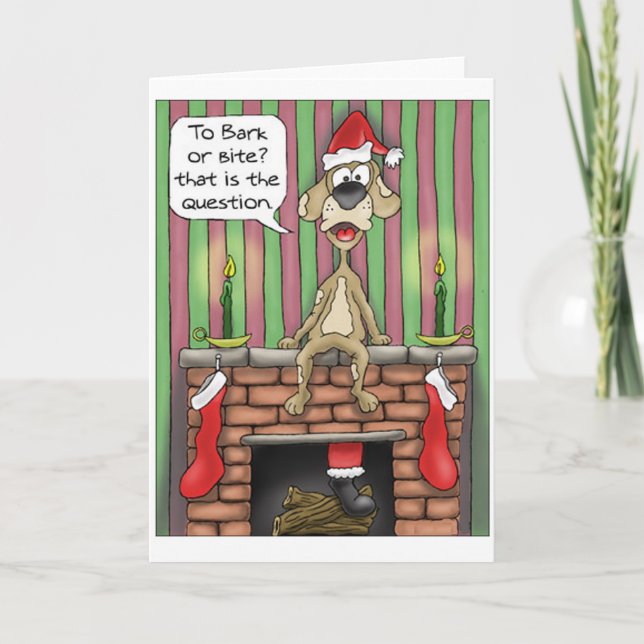 To Bark or to Bite Holiday Card (Front)