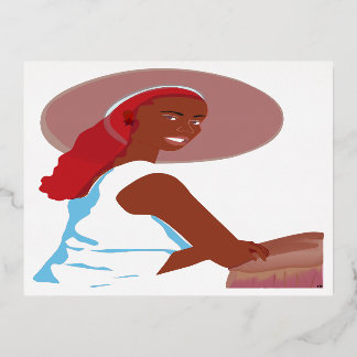 To Be A Lady Foil Holiday Postcard