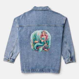 to be a mermaid denim jacket