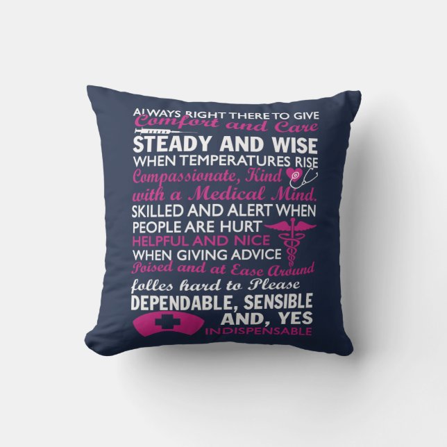 To be a Nurse Throw Pillow (Front)