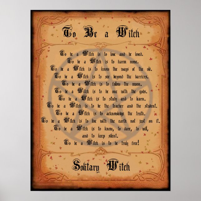 To Be a Witch Poster (Front)