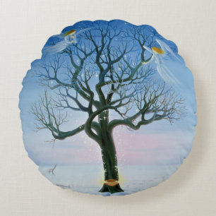 To Be Born Again 2000 Round Pillow