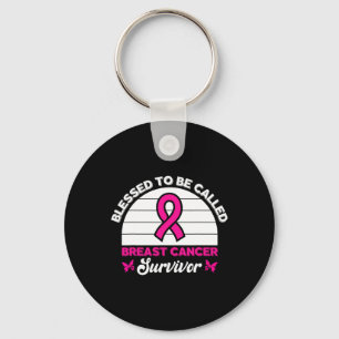 To Be Called Breast Cancer Survivor Pink Butterfly Keychain