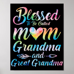 To Be Called Mom Grandma Great Grandma Mother's Da Poster