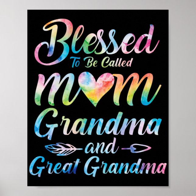 To Be Called Mom Grandma Great Grandma Mother's Da Poster (Front)