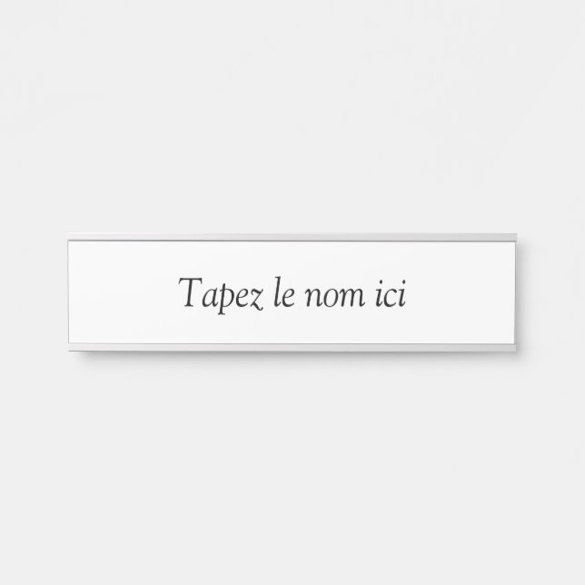 To be customized door sign (Front)