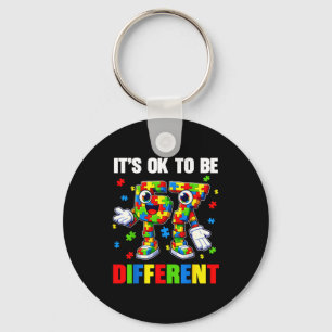To be different 67 six seven puzzle autism keychain