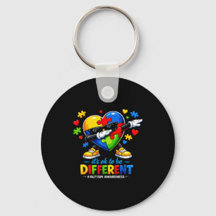 To be different dabbing autism awareness boy girl keychain