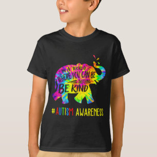 To be different elephant autism awareness tie dye T-Shirt