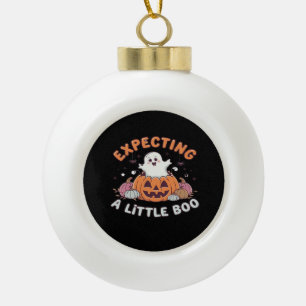 To Be Expecting Little Boo Ceramic Ball Christmas Ornament