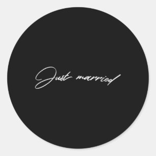 To Be Just Married Newlywed Wedding Celebration Classic Round Sticker