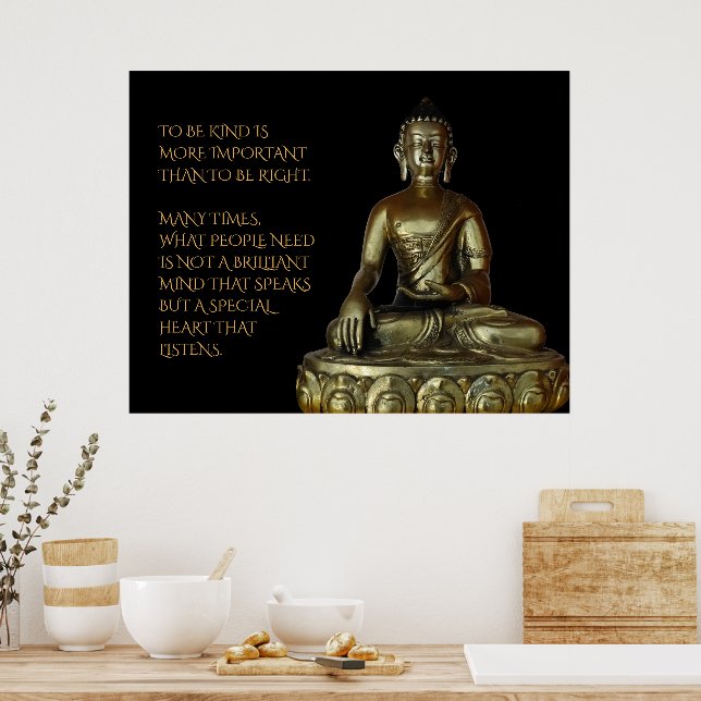 To be Kind is more Important than to be Right Poster (Kitchen)