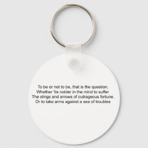 To Be Or Not To Be - Hamlet Keychain