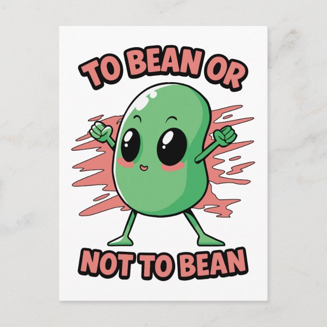 To bean or not to bean postcard (Front)