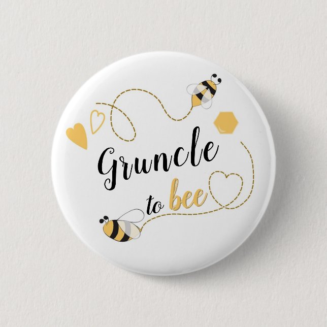 to Bee 2 Inch Round Button (Front)