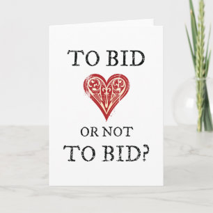 To Bid or Not To Bid - Duplicate Bridge Player Car Card