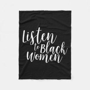 To Black Women Intersectional Bipoc Feminist Fleece Blanket