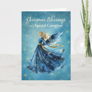 To Caregiver Christmas Blessings Angel of Light Card