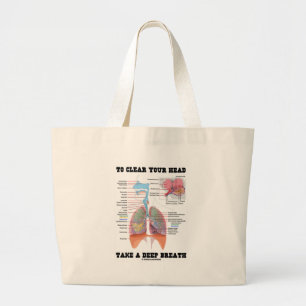 To Clear Your Head Take A Deep Breath Large Tote Bag