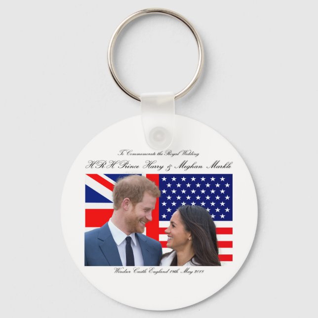 To Commemorate the Royal Wedding Harry and Meghan Keychain (Front)