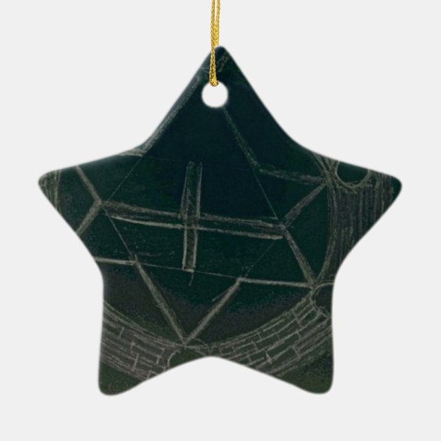 to conquer and ready to win ceramic ornament (Front)