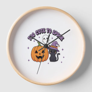 To Cute to Spook Halloween Clock