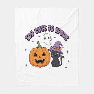 To Cute to Spook Halloween Fleece Blanket