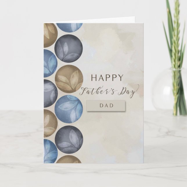 To Dad Happy Father's Day Circles  Card (Front)