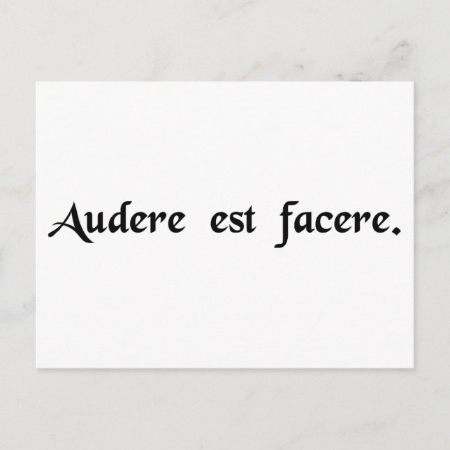 To dare is to do. postcard (Front)