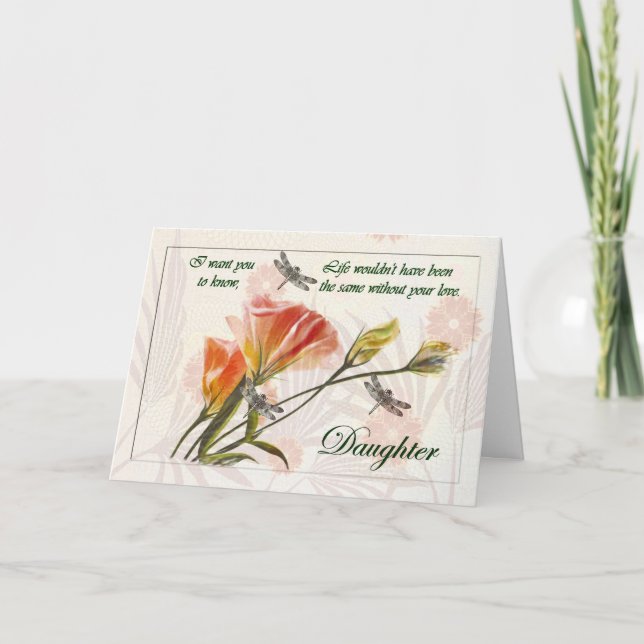 To Daughter (Goodbye From Terminally ill Parent) Card (Front)