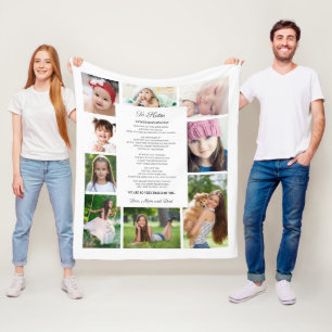 To Daughter Graduation Day 9 Photo Fleece Blanket