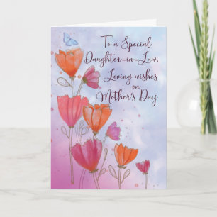 To Daughter in Law Mothers Day Love with Orange  C Card