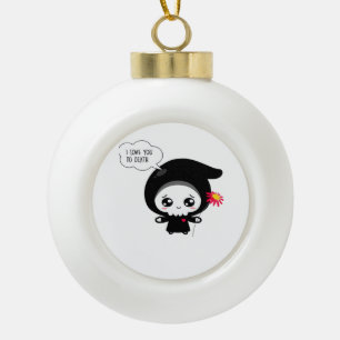 To Death - Funny Valentines Day Classic Ceramic Ball Christmas Ornament