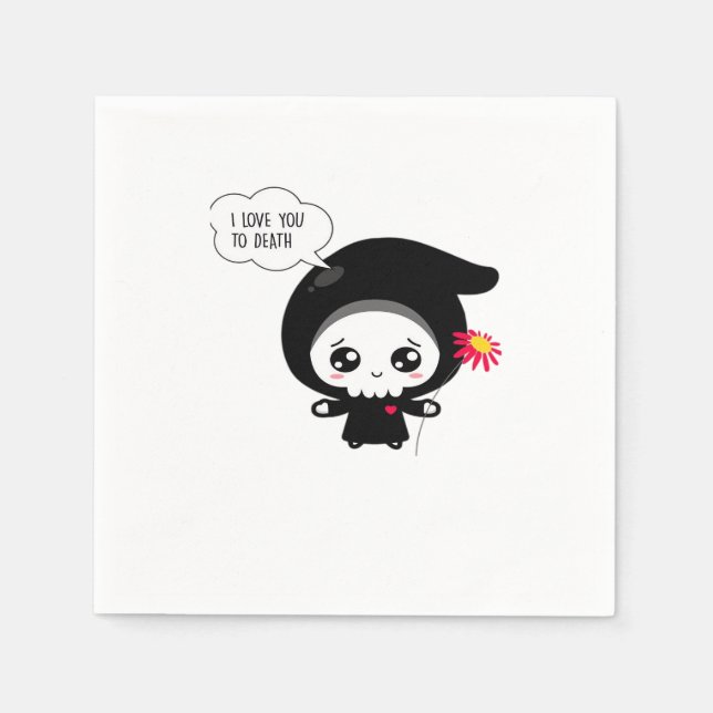 To Death - Funny Valentines Day Classic Napkin (Front)